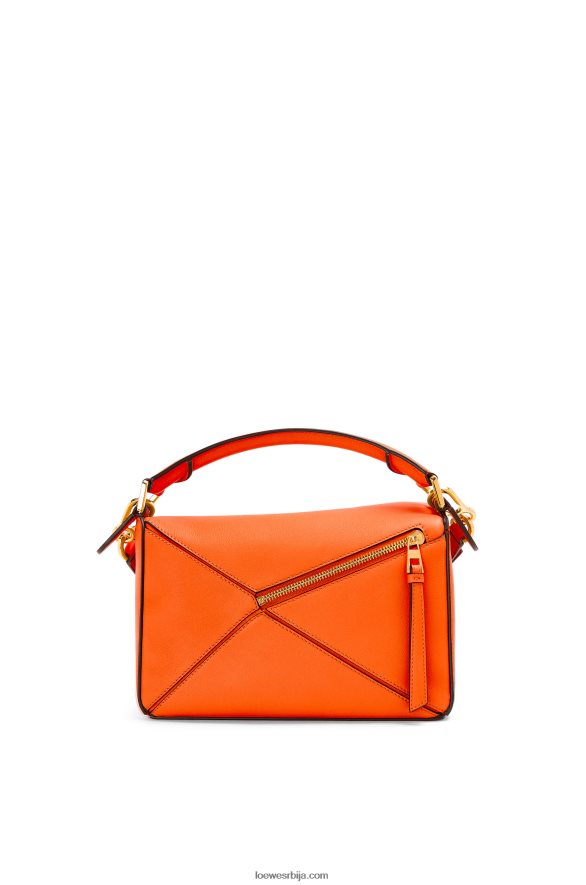 Loewe Жене мала пуззле торба од класичне телеће коже наранџаста HJTY501