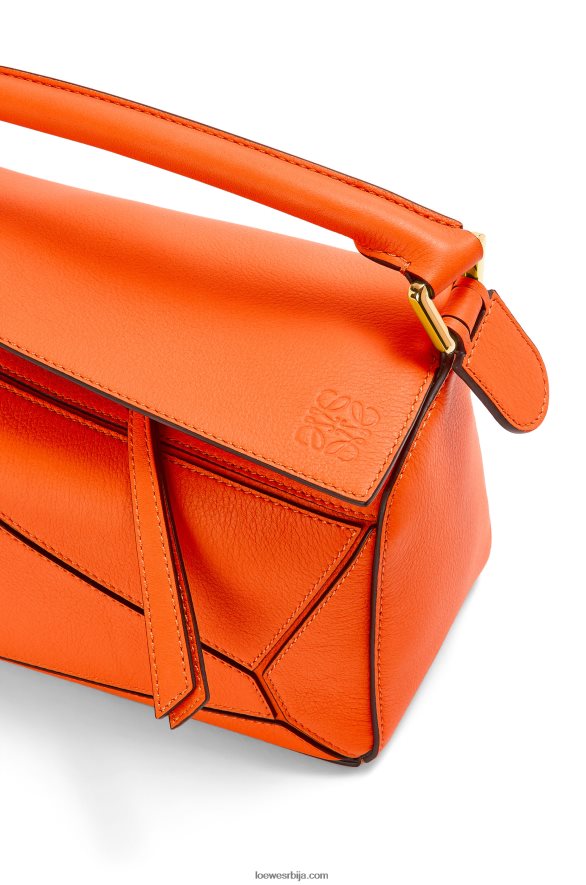 Loewe Жене мала пуззле торба од класичне телеће коже наранџаста HJTY501