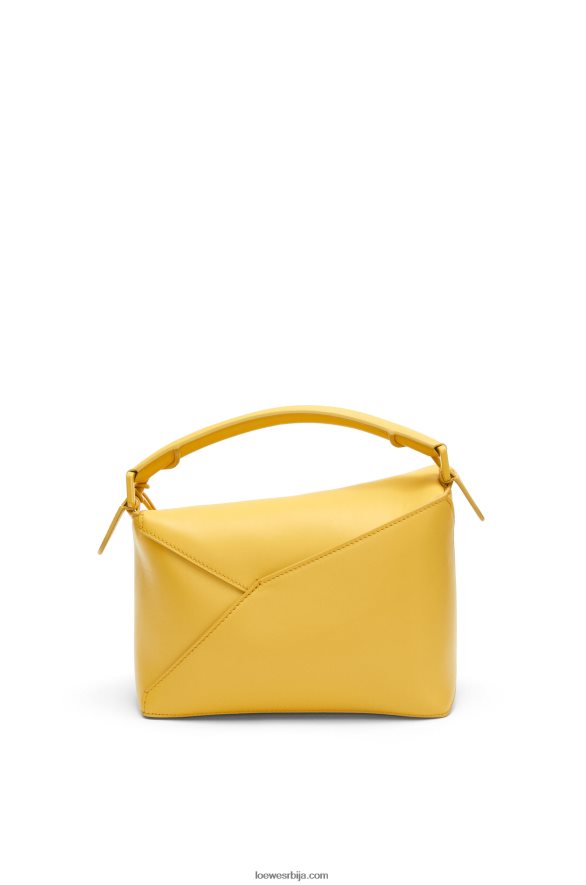 Loewe Жене мала торба за слагалице од сатенске телеће коже бледожута глазура HJTY530