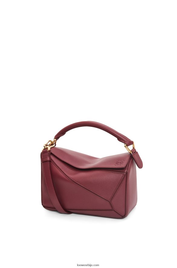 Loewe Жене мала пуззле торба од класичне телеће коже дивље бобице HJTY544