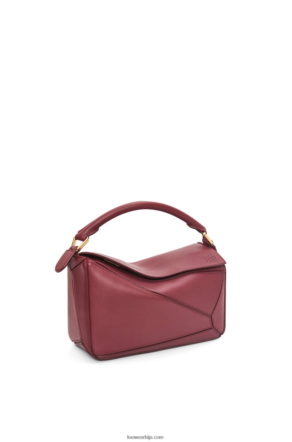 Loewe Жене мала пуззле торба од класичне телеће коже дивље бобице HJTY544