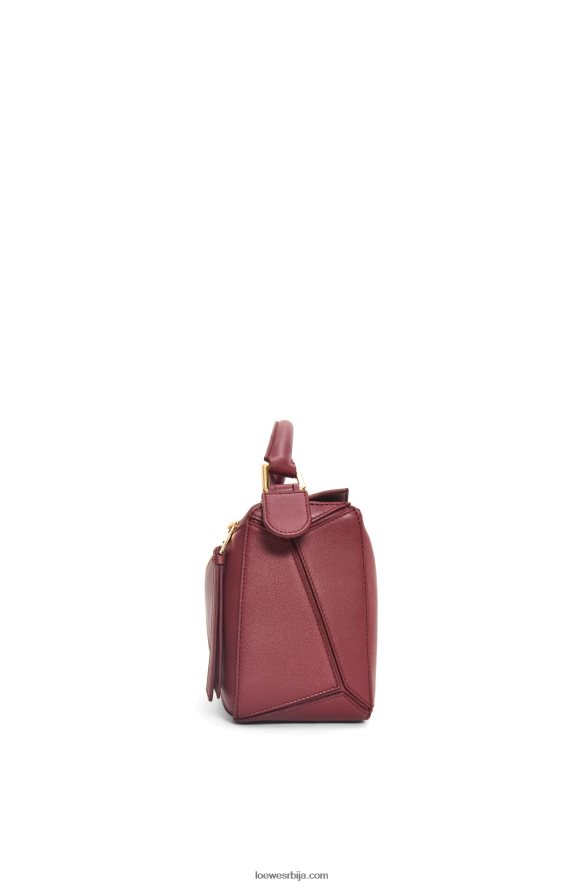 Loewe Жене мала пуззле торба од класичне телеће коже дивље бобице HJTY544