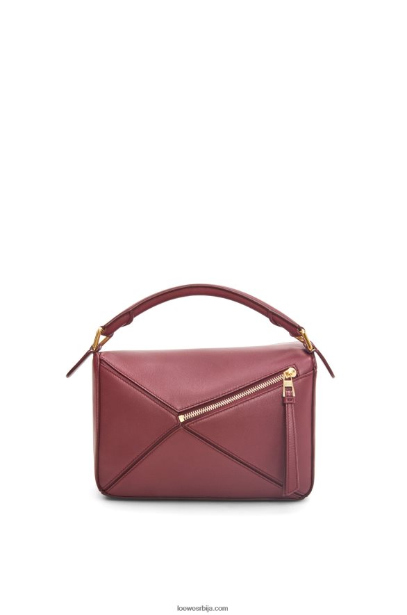 Loewe Жене мала пуззле торба од класичне телеће коже дивље бобице HJTY544