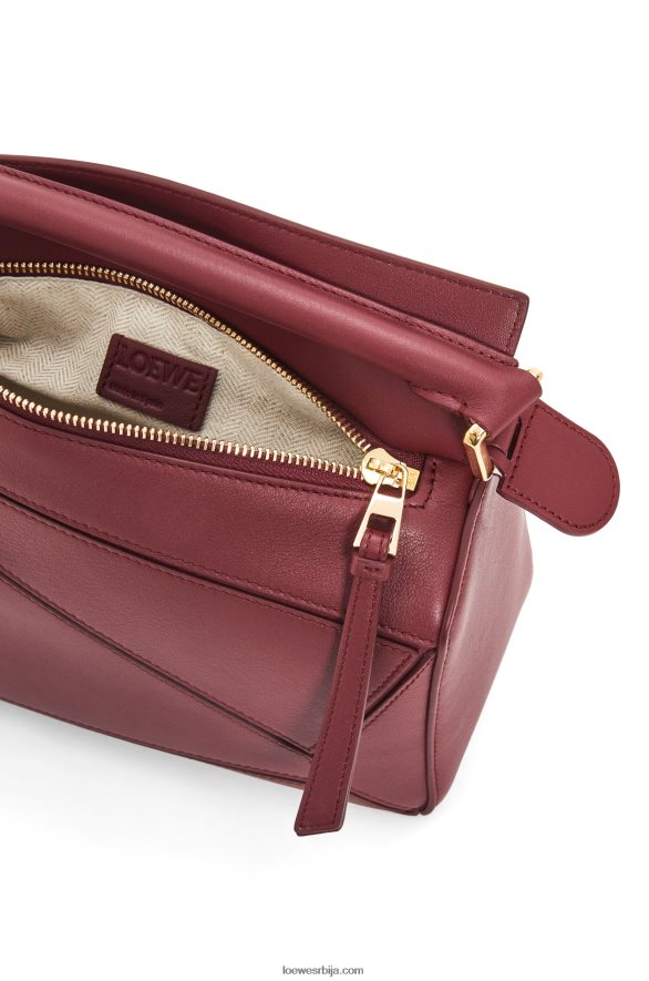 Loewe Жене мала пуззле торба од класичне телеће коже дивље бобице HJTY544