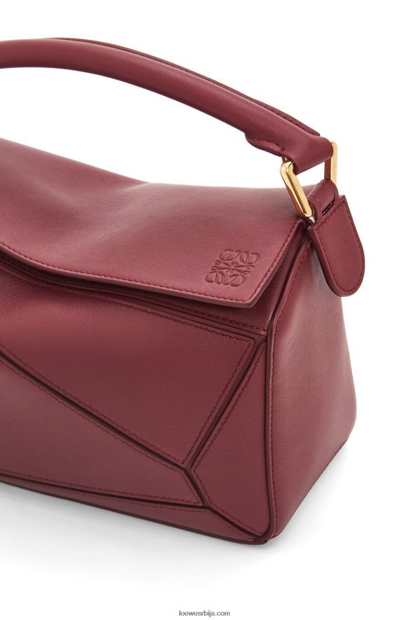 Loewe Жене мала пуззле торба од класичне телеће коже дивље бобице HJTY544