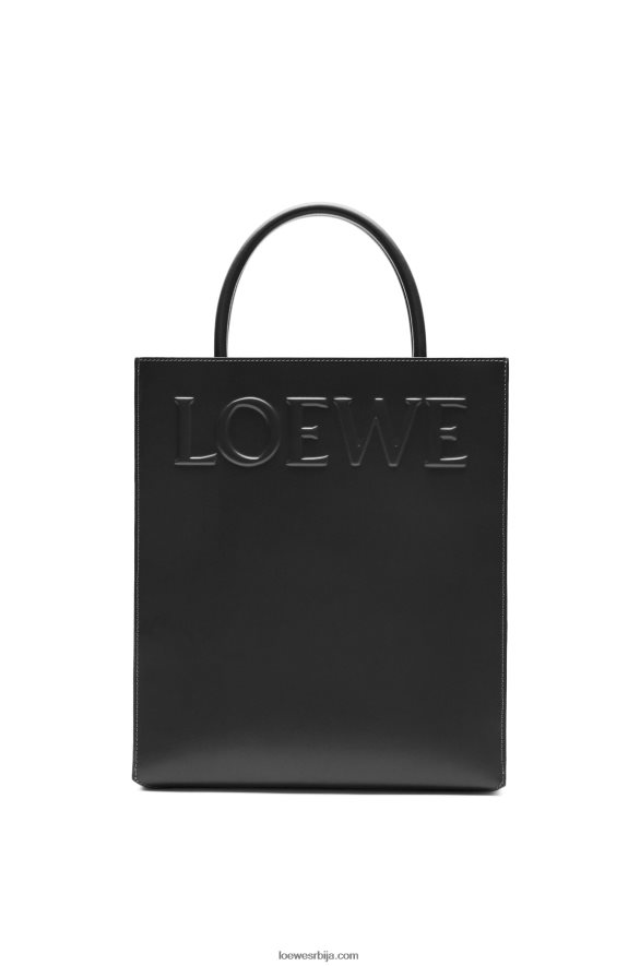 Loewe Жене стандардна торба А4 од углађене телеће коже црн HJTY117