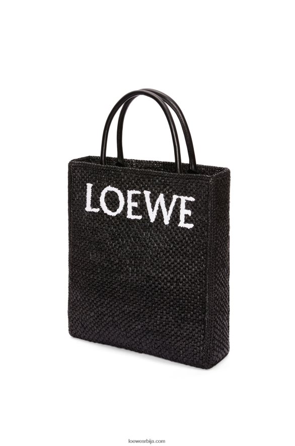 Loewe Жене стандардна а4 торба од рафије црно бели HJTY73