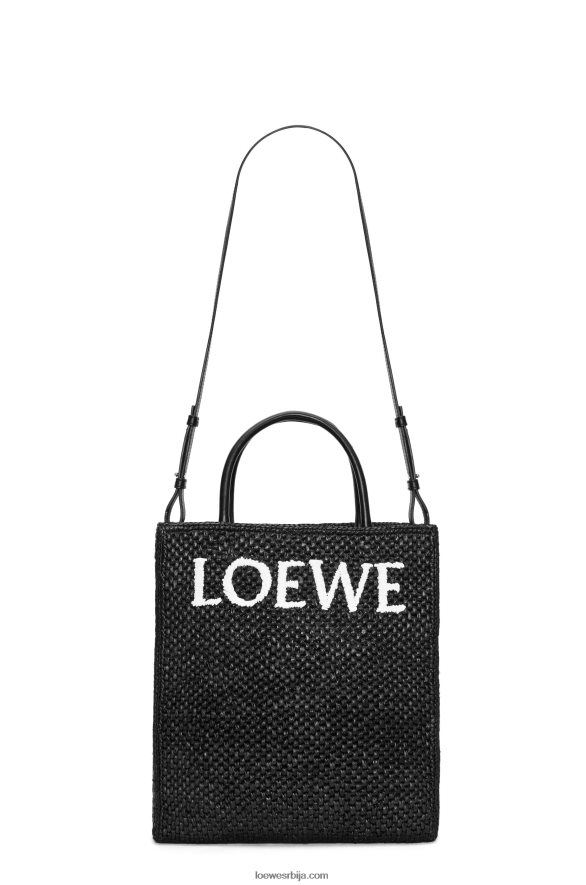 Loewe Жене стандардна а4 торба од рафије црно бели HJTY73
