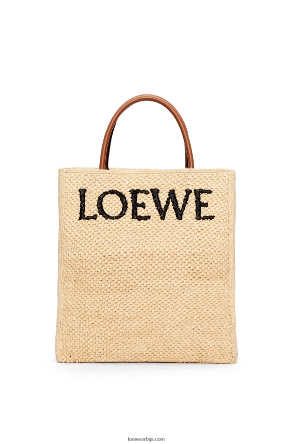 Loewe Жене стандардна а4 торба од рафије природно/црно HJTY75