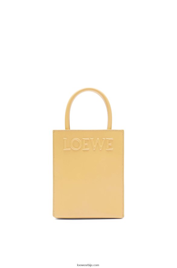Loewe Жене стандардна а5 торба од углађене телеће коже тамни путер HJTY119