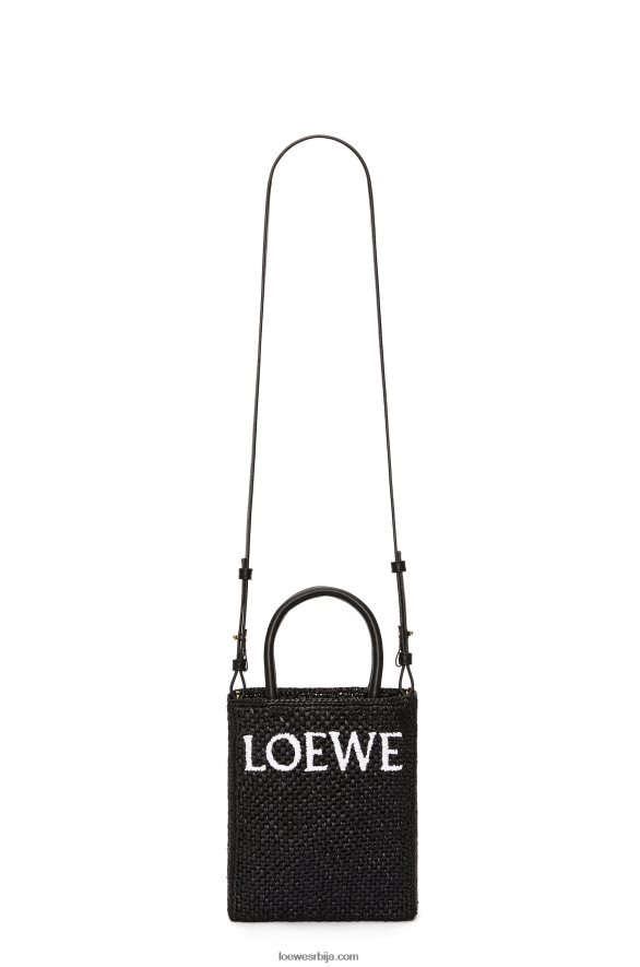 Loewe Жене стандардна а5 торба од рафије црно бели HJTY72