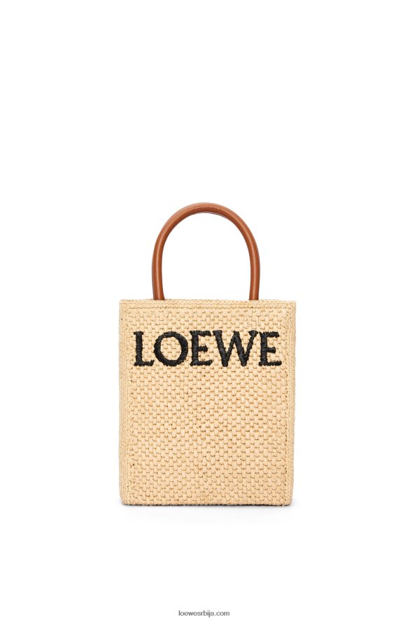 Loewe Жене стандардна а5 торба од рафије природно/црно HJTY74