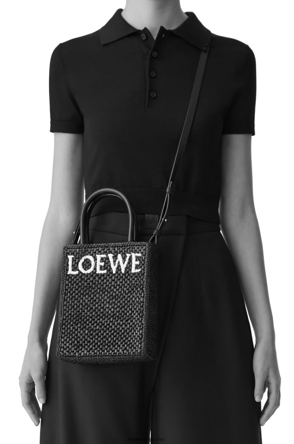 Loewe Жене стандардна а5 торба од рафије природно/црно HJTY74