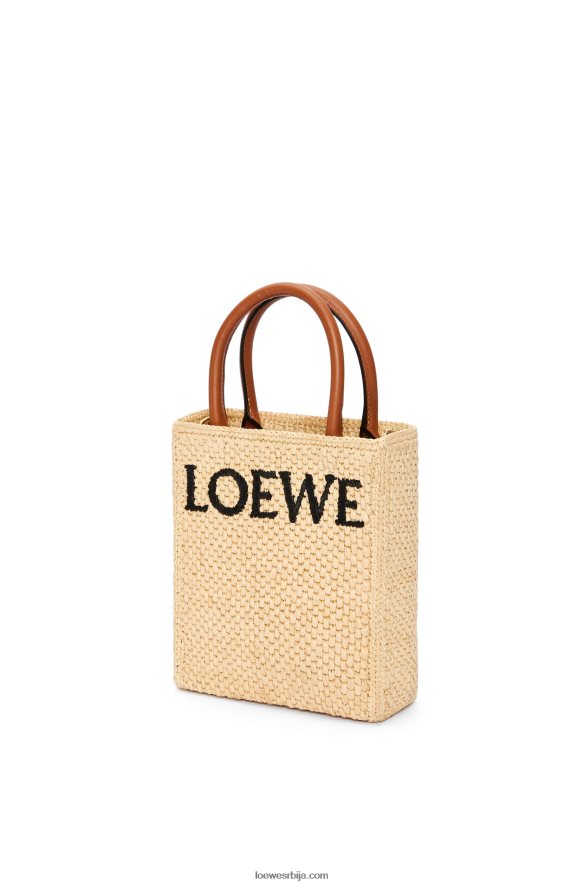 Loewe Жене стандардна а5 торба од рафије природно/црно HJTY74