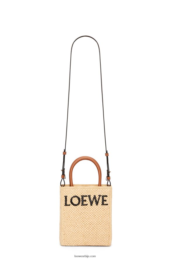 Loewe Жене стандардна а5 торба од рафије природно/црно HJTY74