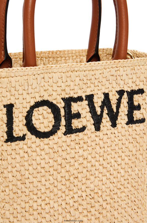 Loewe Жене стандардна а5 торба од рафије природно/црно HJTY74