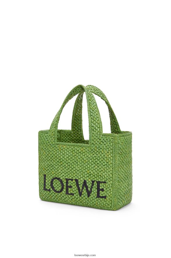 Loewe Жене торба са малим фонтом од рафије зелен HJTY108