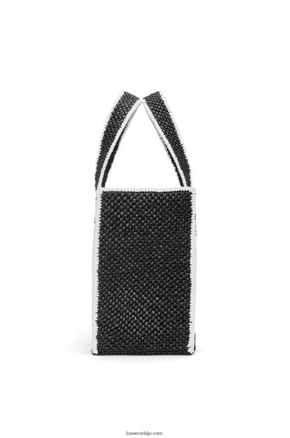 Loewe Жене торба са великим фонтом од рафије црн HJTY11