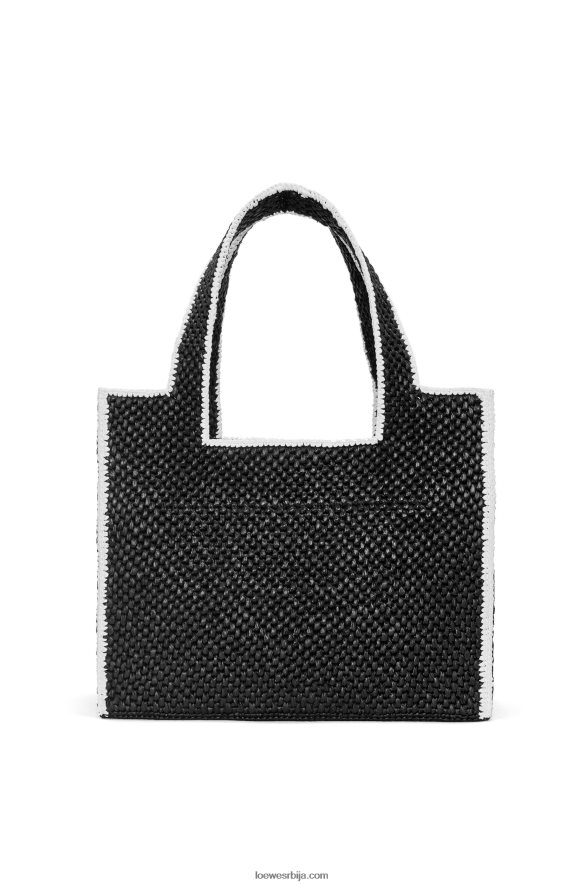 Loewe Жене торба са великим фонтом од рафије црн HJTY11