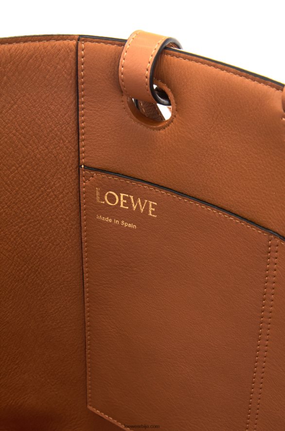 Loewe Жене анаграм торба од жакарда и телеће коже екру/тан HJTY122