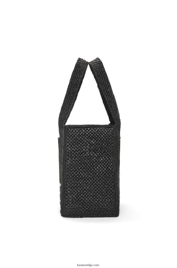 Loewe Жене торба средњег фонта од рафије црн HJTY12