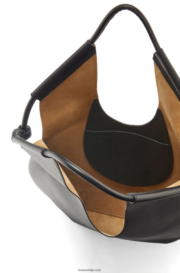 Loewe Жене пасео торба од сјајне напа телеће коже црн HJTY132