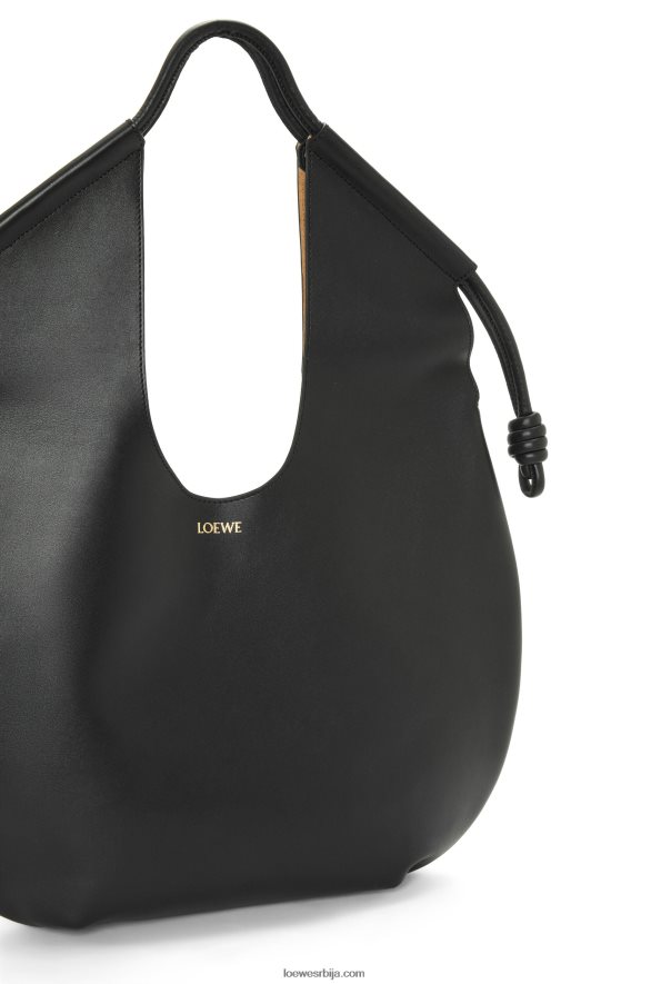 Loewe Жене пасео торба од сјајне напа телеће коже црн HJTY132