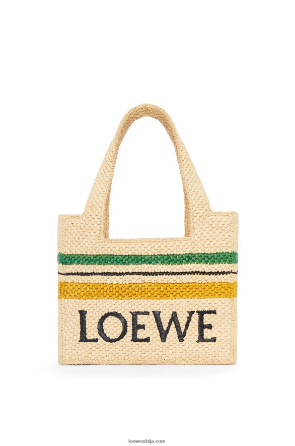 Loewe Жене пругаста торба са фонтом од рафије природно/вишебојно HJTY14