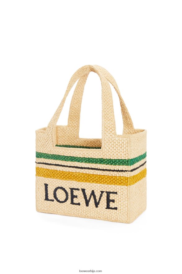 Loewe Жене пругаста торба са фонтом од рафије природно/вишебојно HJTY14