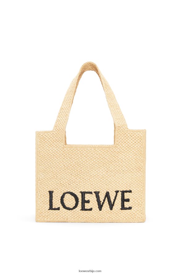 Loewe Жене торба средњег фонта од рафије природним HJTY30