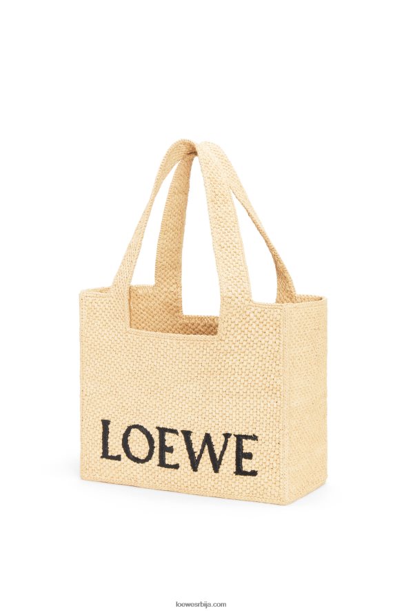Loewe Жене торба средњег фонта од рафије природним HJTY30