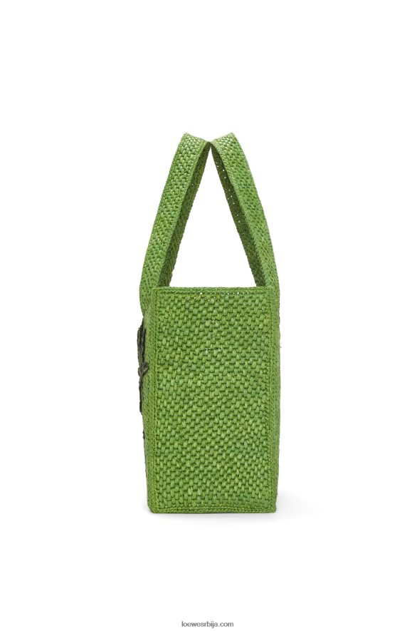 Loewe Жене торба са лишћем од рафије зелен HJTY31
