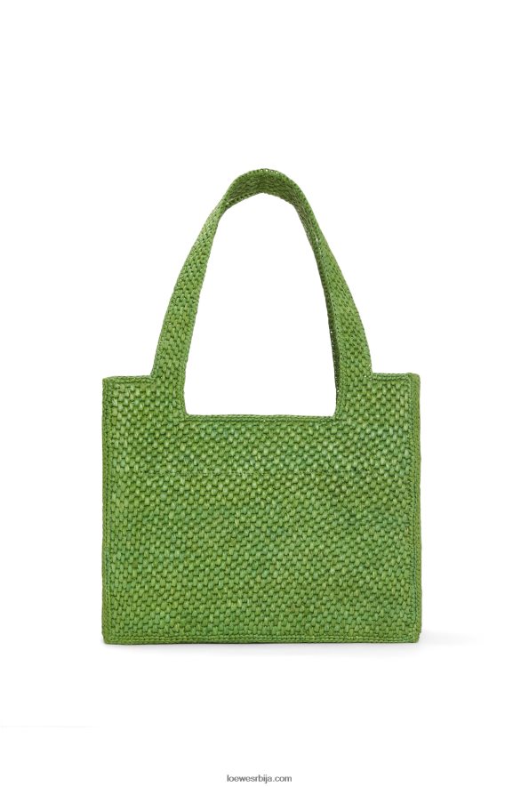 Loewe Жене торба са лишћем од рафије зелен HJTY31