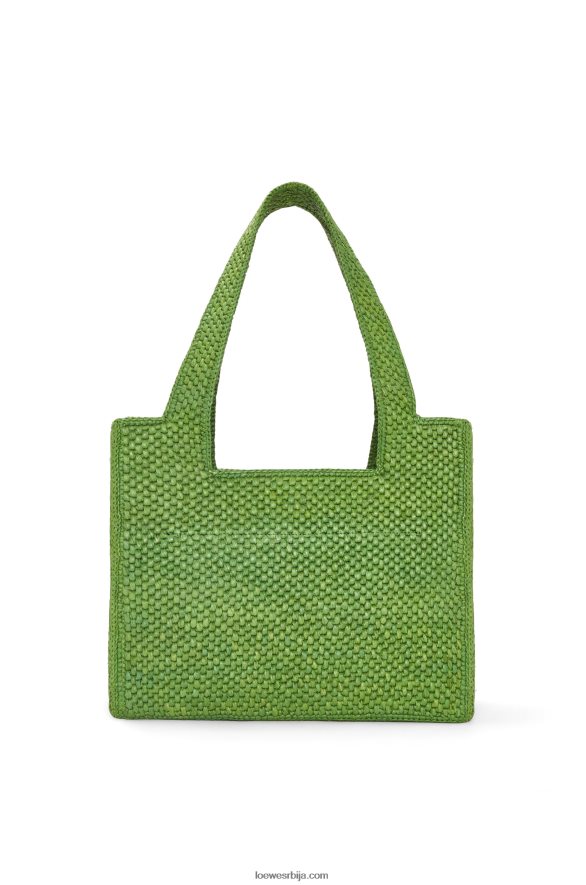 Loewe Жене торба средњег фонта од рафије зелен HJTY32