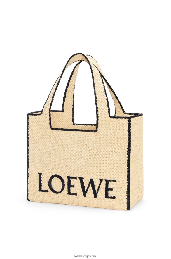 Loewe Жене торба са великим фонтом од рафије природним HJTY34