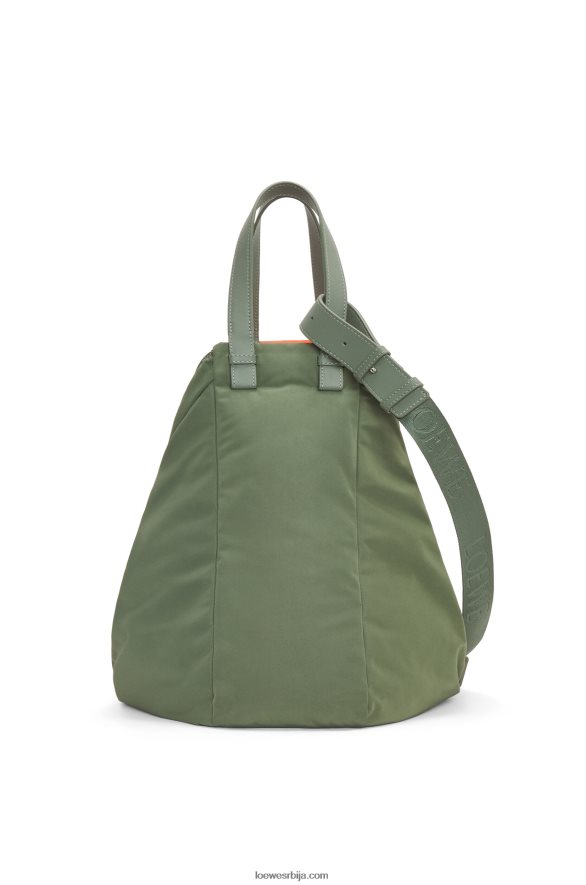 Loewe Жене хаммоцк тоте реверзибилна торба од најлона винтаге каки HJTY446