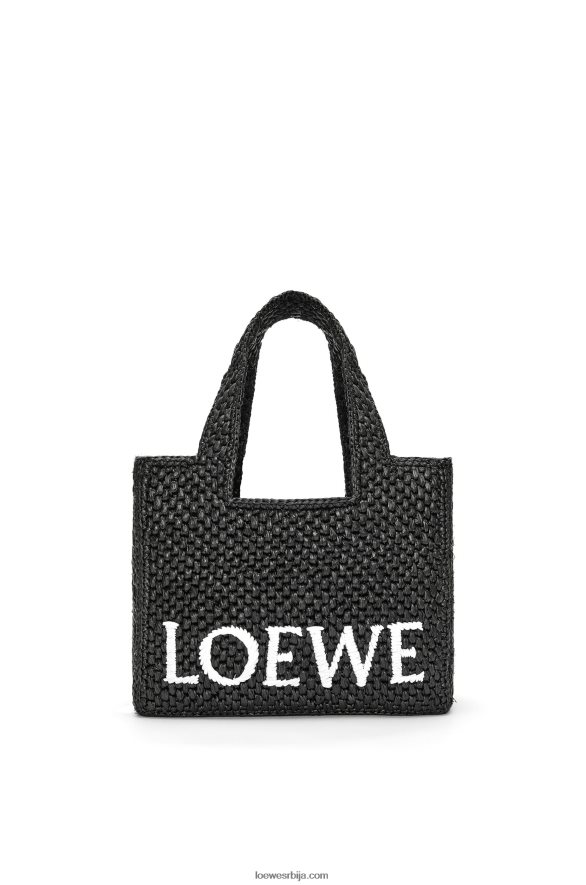 Loewe Жене торба са малим фонтом од рафије црн HJTY53