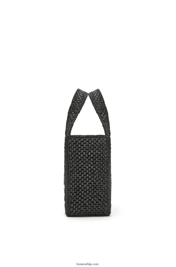 Loewe Жене торба са малим фонтом од рафије црн HJTY53