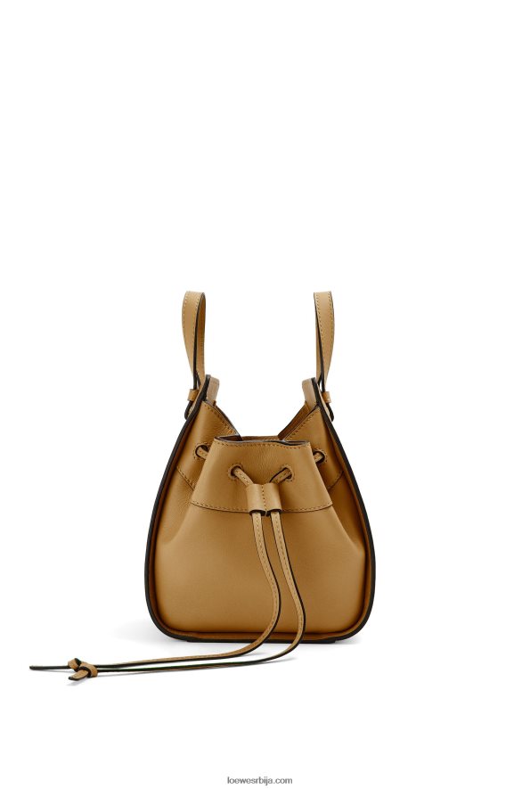 Loewe Жене мини канап за висећу мрежу од класичне телеће коже окер зелене боје HJTY243