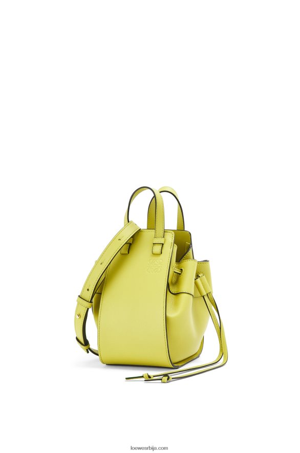 Loewe Жене мини канап за висећу мрежу од класичне телеће коже лимето жута HJTY297