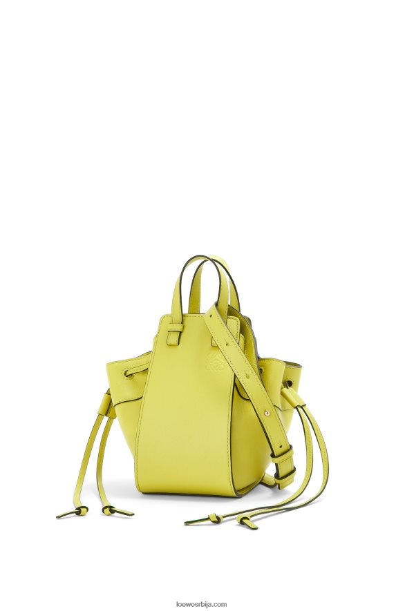 Loewe Жене мини канап за висећу мрежу од класичне телеће коже лимето жута HJTY297