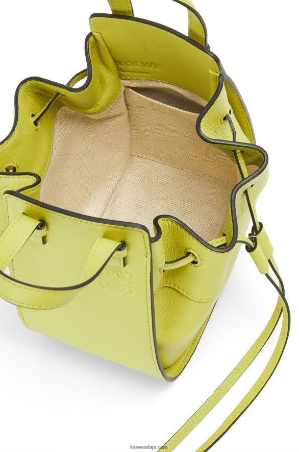 Loewe Жене мини канап за висећу мрежу од класичне телеће коже лимето жута HJTY297