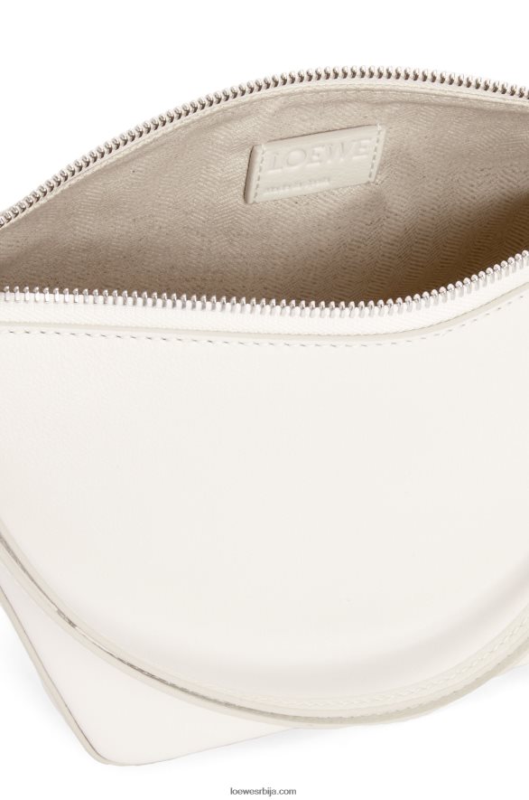 Loewe Жене мини хаммоцк хобо торба од класичне телеће коже мека бела HJTY324