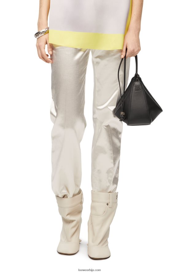 Loewe Жене мини хаммоцк хобо торба од класичне телеће коже црн HJTY329