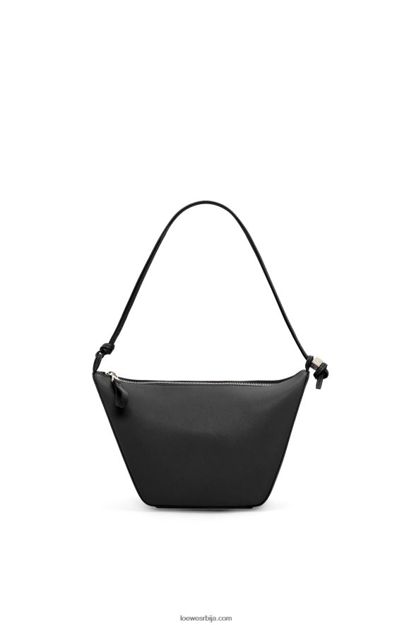 Loewe Жене мини хаммоцк хобо торба од класичне телеће коже црн HJTY329
