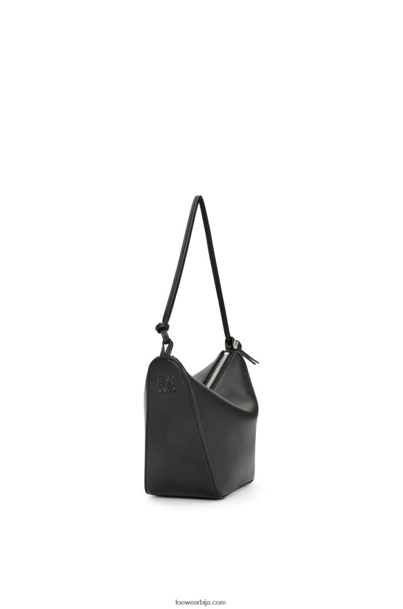 Loewe Жене мини хаммоцк хобо торба од класичне телеће коже црн HJTY329