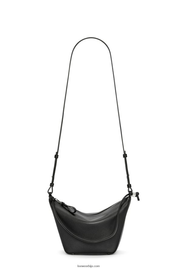 Loewe Жене мини хаммоцк хобо торба од класичне телеће коже црн HJTY329
