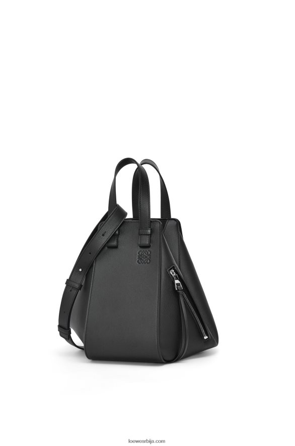 Loewe Жене мала торба за висећу мрежу од класичне телеће коже црн HJTY341