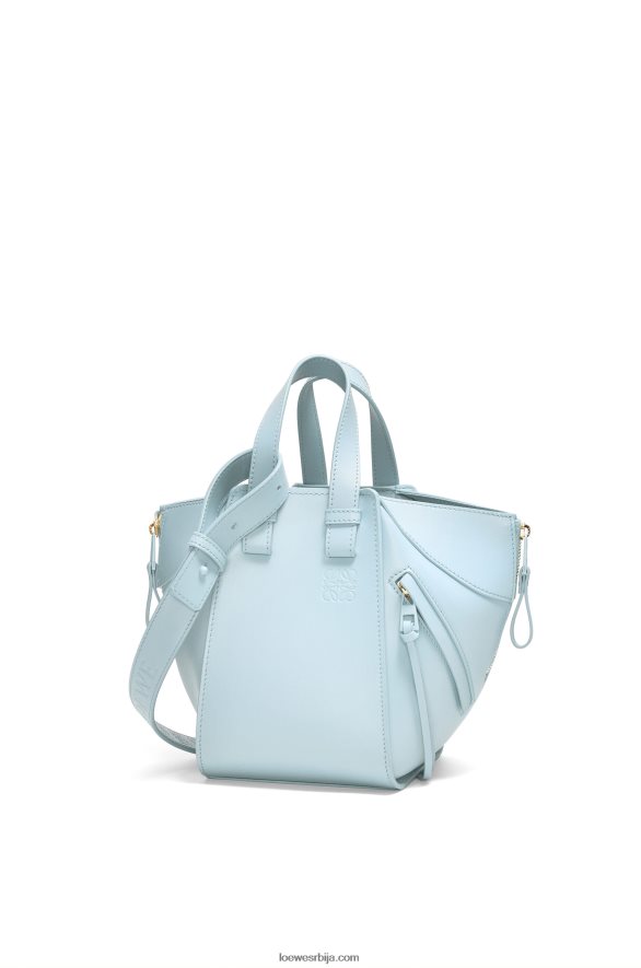 Loewe Жене хаммоцк компактна торба од сатенске телеће коже аквамарин HJTY460