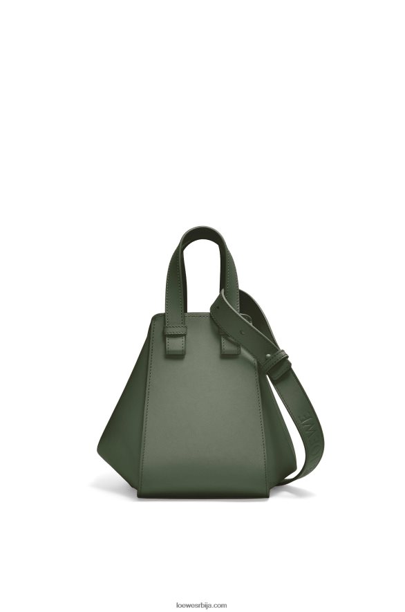 Loewe Жене хаммоцк компактна торба од сатенске телеће коже винтаге каки HJTY461
